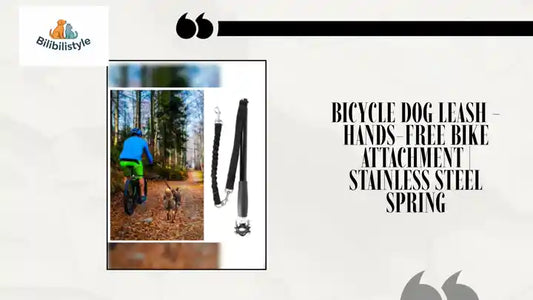 Bicycle Dog Leash - Hands-Free Bike Attachment | Stainless Steel Spring by@Outfy