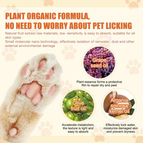 Plant Organic Formula - No Need to Worry About Pet Licking, Three Natural Ingredients: Grape Seed Oil (Forms Protective Film), Olive Fruit Oil (Accelerate Metabolism), Argania Spinosa Kernel Oil (Lock Water and Moisturize), Cat Paw with Pink Pads
