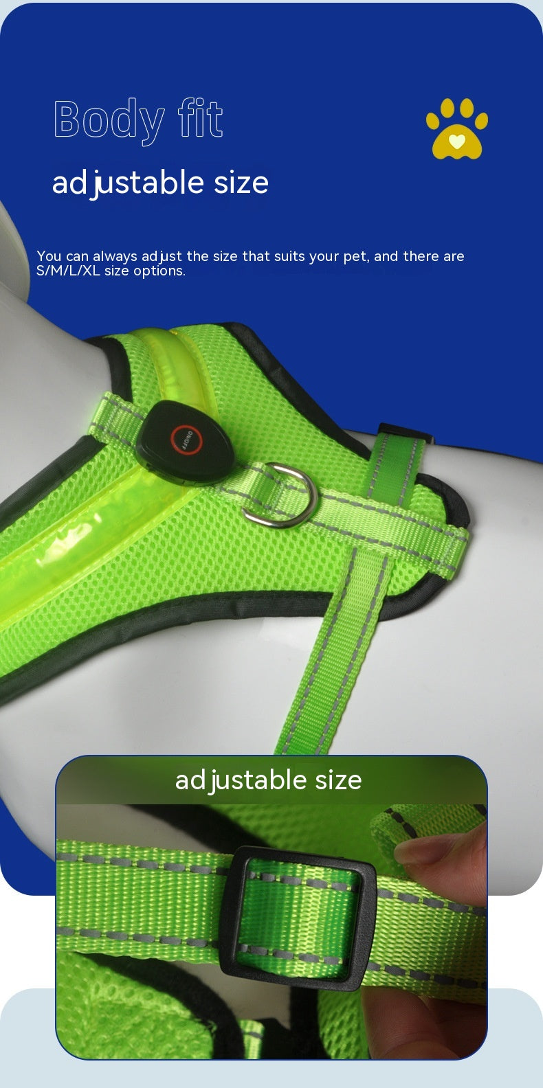 Luminous Dog  Harness Leash