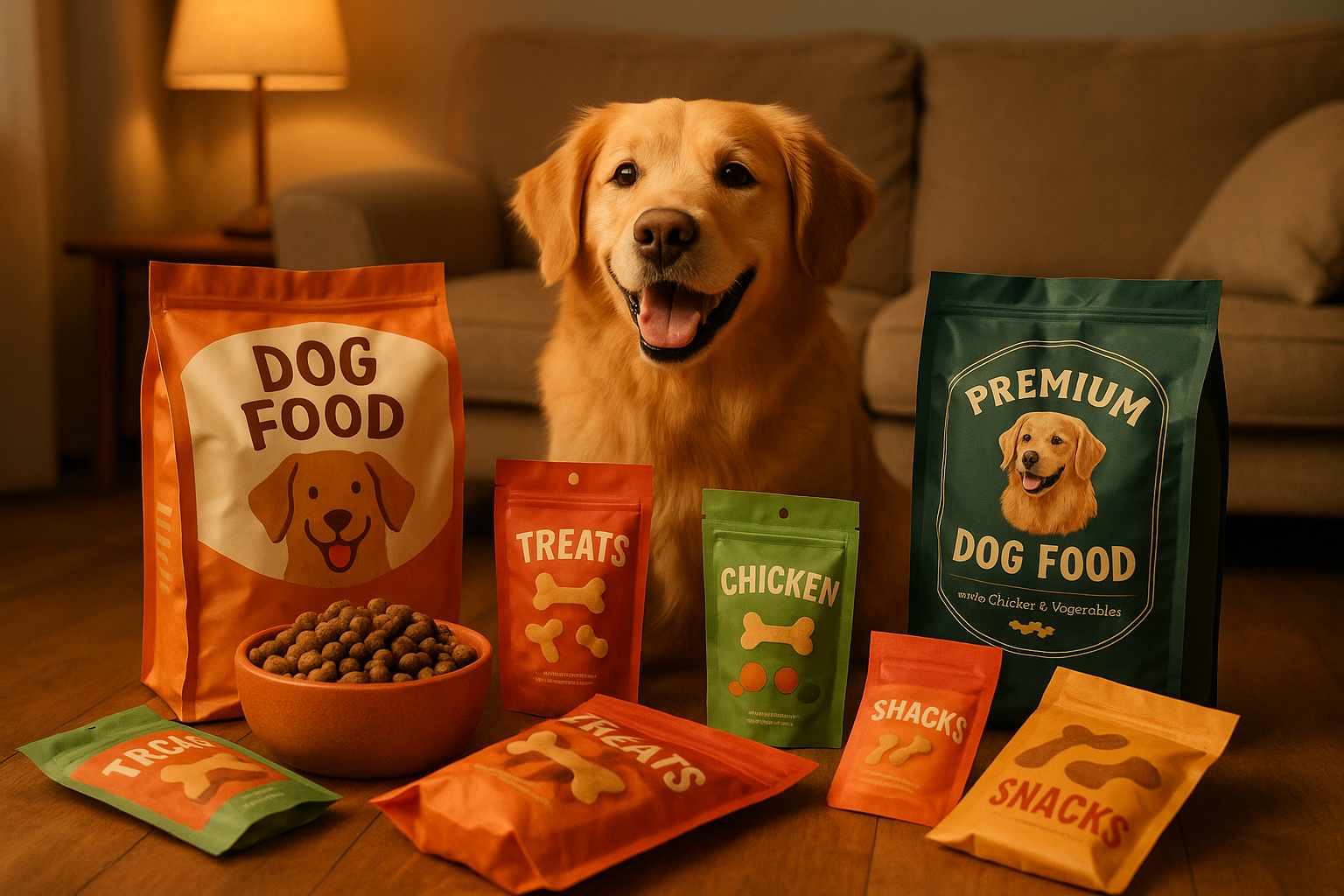 是一包包的宠物食品