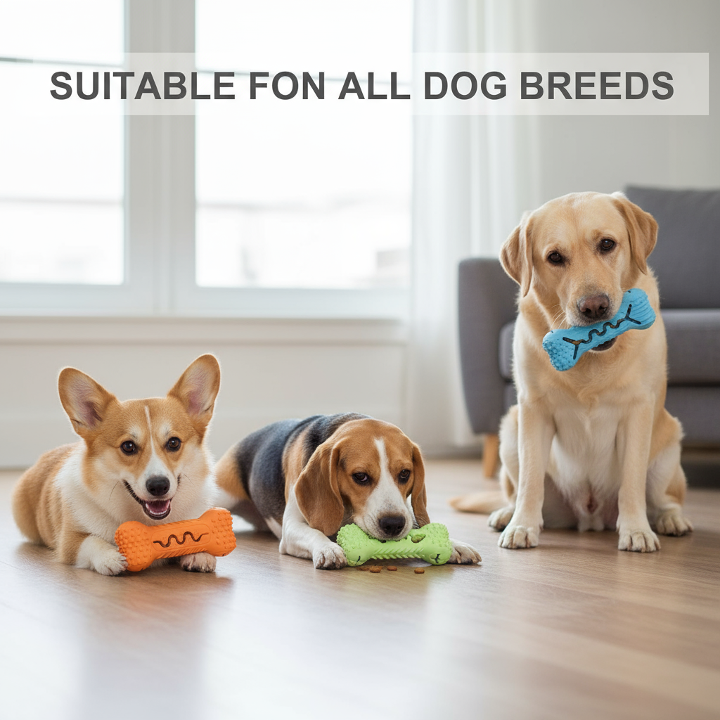 "Suitable for All Dog Breeds - Corgi, Beagle, Labrador with Bone Puzzle Toys"