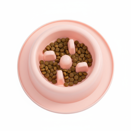 "Maze Design Close-up - Five Raised Obstacles Creating Anti-Choking Pattern"