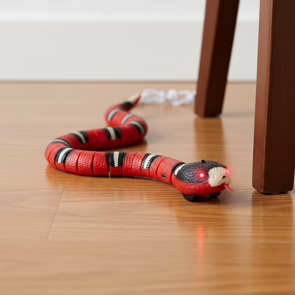 "Smart Obstacle Avoidance - Snake Toy Detecting Wall and Changing Direction Automatically"