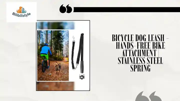 Bicycle Dog Leash - Hands-Free Bike Attachment | Stainless Steel Spring by@Outfy